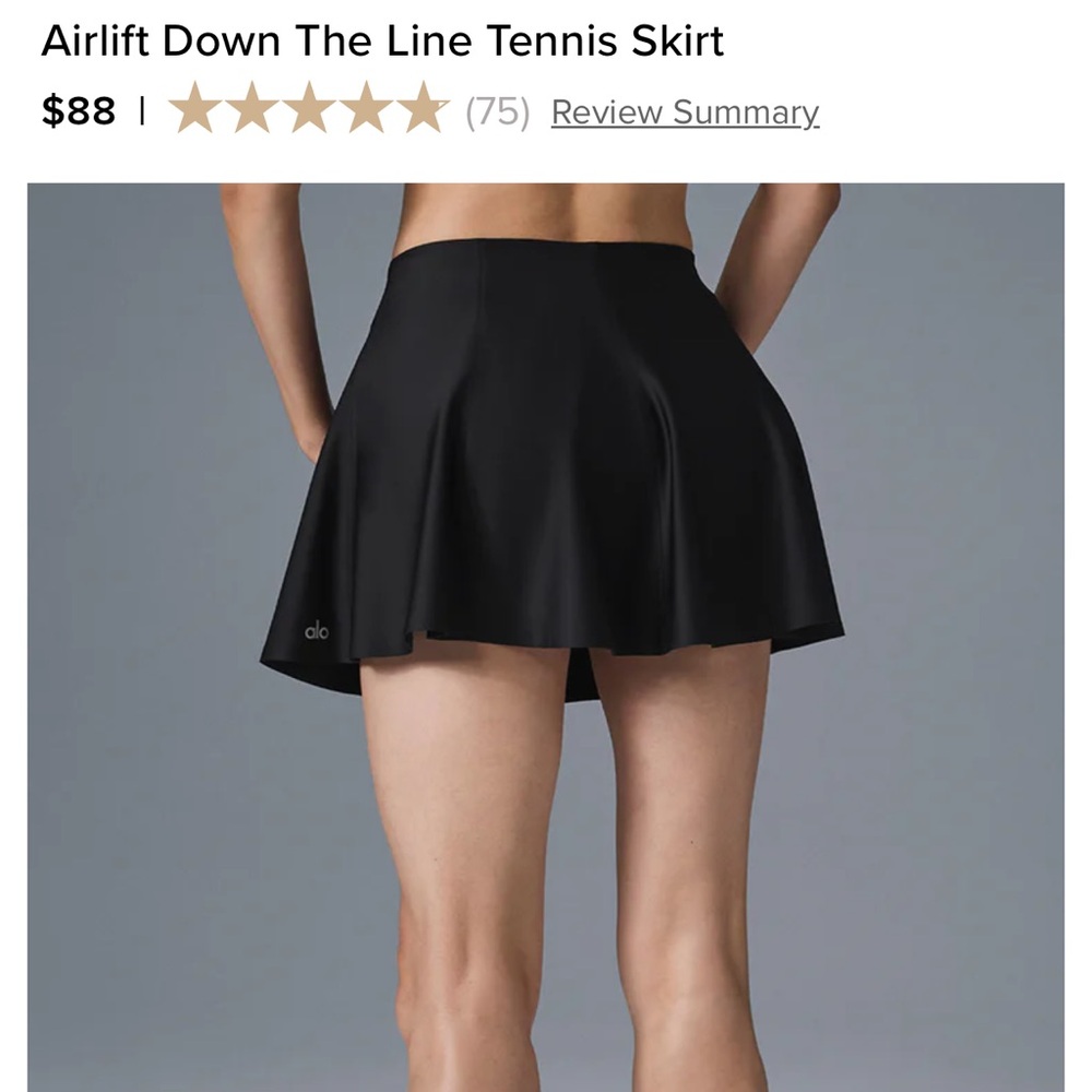 Airlift Down the Line Tennis Skirt